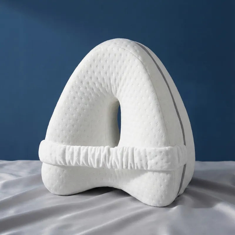 Coussin ergonomique entre les jambes blanc en mousse viscoélastique
